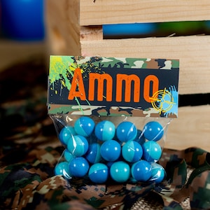Ammo Treat Bag for Paintball Party - Printable Paintball Party Favor Bag - Instant Download Paintball Favors - Paintball Birthday Party Ammo