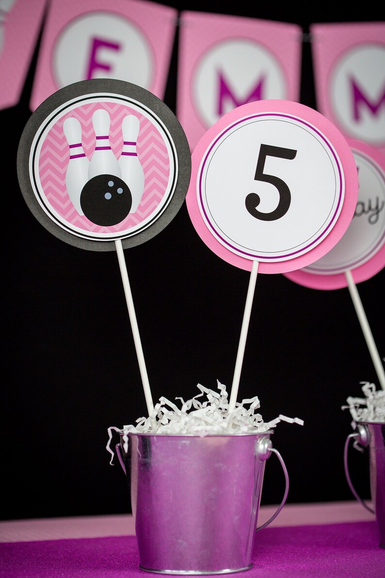 Bowling Centerpieces Printable Bowling Party Centerpieces - Etsy
