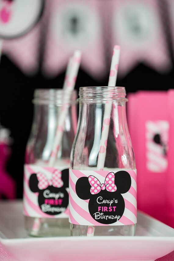 Minnie Mouse Party Drink Labels - Printable Minnie Water Bottle Labels by Printable Studio Il_570xn