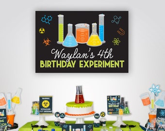Science Party Sign - Instant Download X-Large Science Party Backdrop Sign - Science Party Poster Sign - Science Party Welcome Sign