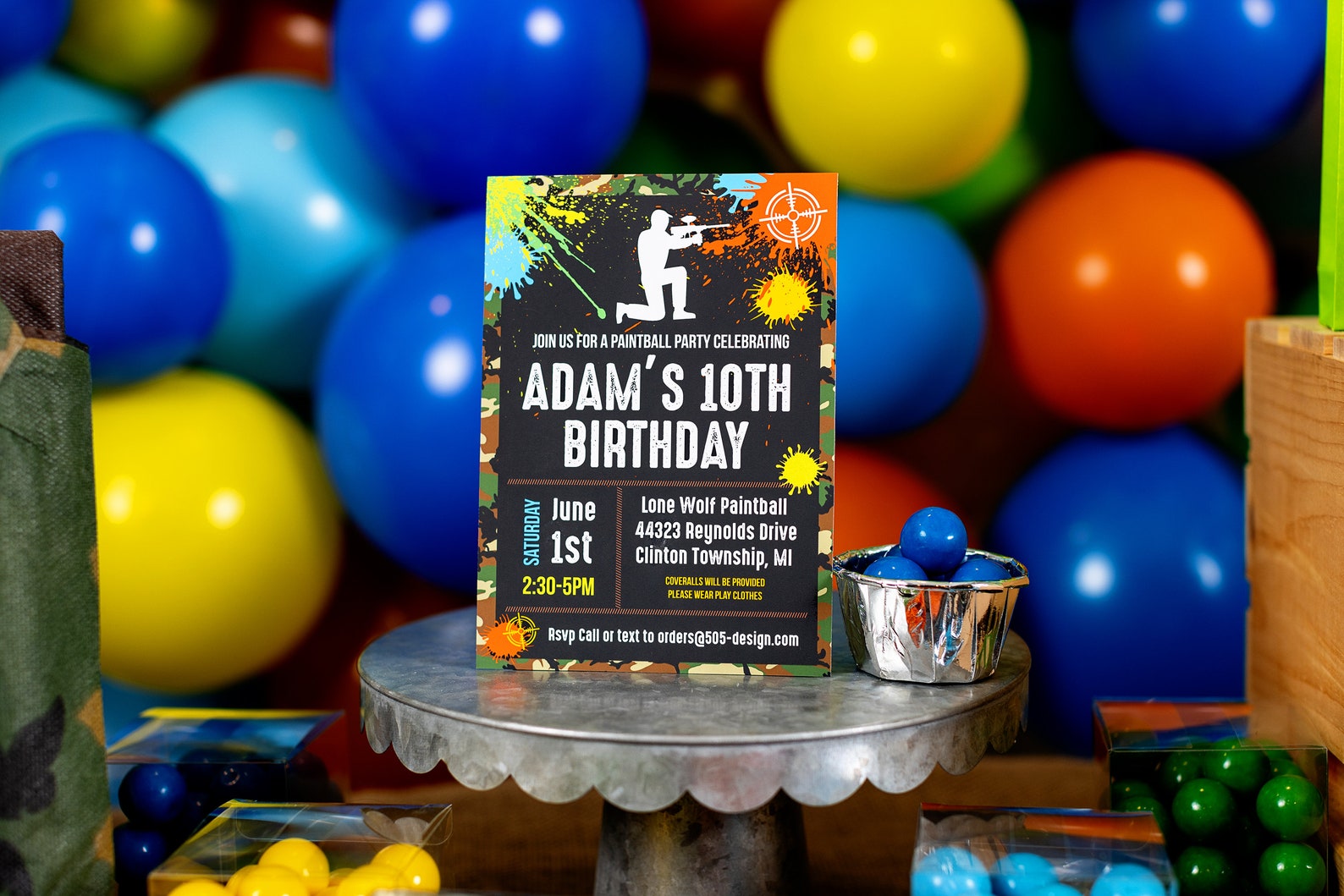 Paintball Party Decorations Paintball Birthday Decorations Etsy