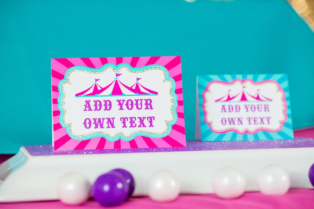 Carnival Party Food Labels INSTANT DOWNLOAD Circus Party Food Labels ...