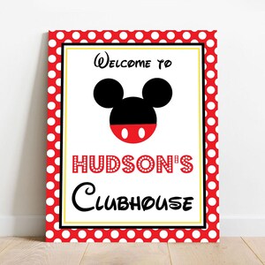 Mickey Party Signs - Instant Download Mickey Mouse Party Signs - Printable Set of Mickey Mouse Birthday Signs image 2