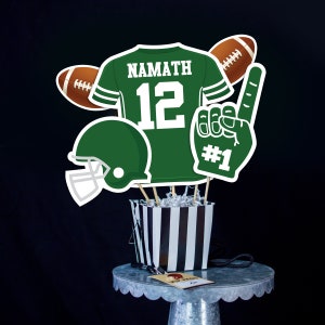 Editable Football Centerpieces in Bright Green Printable Football ...