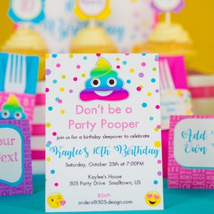 Emoji Party Decorations INSTANT DOWNLOAD Printable Party Pooper Birthday Party by Printable Studio image 5