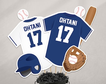 Baseball Centerpieces in Blue and White, Baseball Banquet Decorations (digital file)