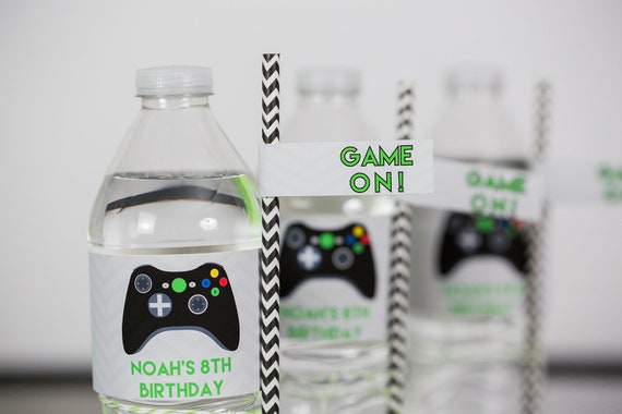 Video Game Party Drink Labels Video Game Water Label Gamer - Etsy