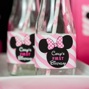 Minnie Mouse Water Bottle Labels – Candy Wrapper Store