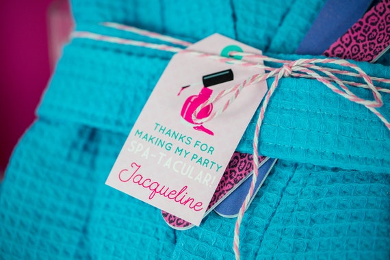 Spa Party Favor Tags - Spa Birthday Party Favors - Printable Spa Party Favor Tags by Printable Studio Il_570xn