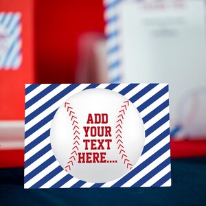 Baseball Menu Labels Baseball Birthday Food Labels INSTANT DOWNLOAD, Baseball Party Food ...