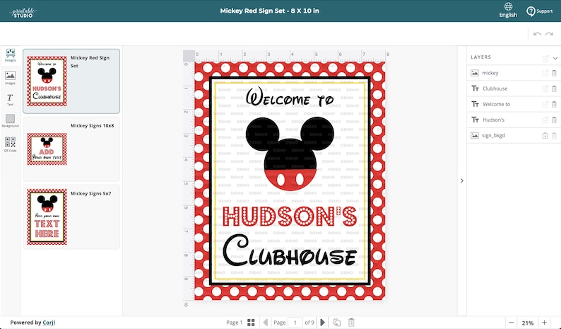 Mickey Party Signs - Instant Download Mickey Mouse Party Signs - Printable Set of Mickey Mouse Birthday Signs image 10