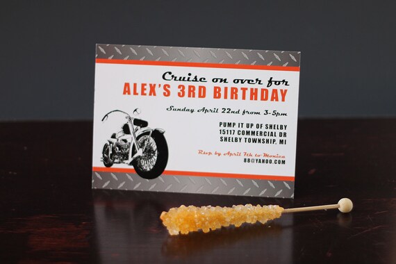 Motorcycle Invitation - Printable Motorcycle Invitation - Motorcycle ...