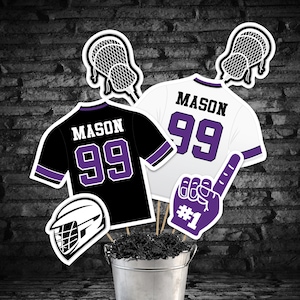 Black & Purple Lacrosse Party Centerpieces (Printable)