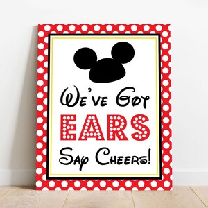 Mickey Party Signs - Instant Download Mickey Mouse Party Signs - Printable Set of Mickey Mouse Birthday Signs image 3