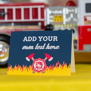 Fireman Food Labels Instant Download - Firefighter Food Label - Editable Fireman Food Label Birthday Party by Printable Studio
