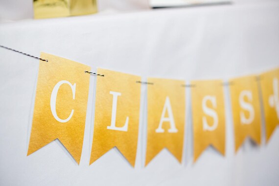 Gold Graduation Banner - Class of 2019 Banner - Instant Download - Printable Graduation Banner Class of 2019 by Printable Studio Il_570xn