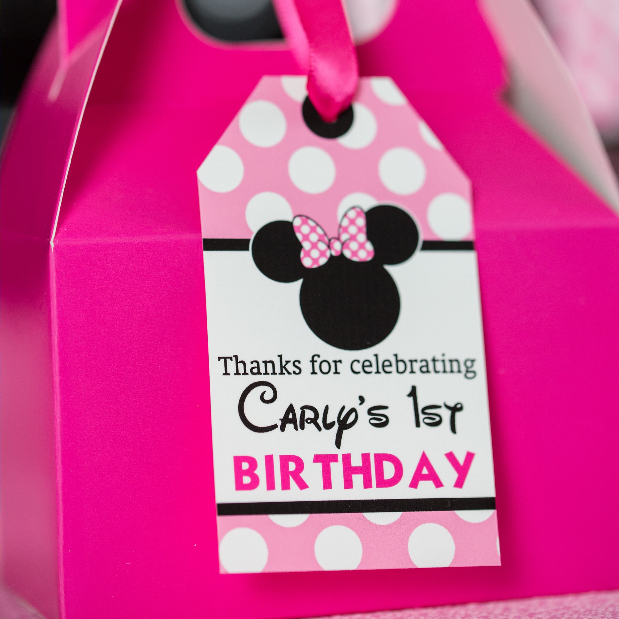 Minnie Mouse Favor Tags - Printable Minnie Mouse Party Favor Tags ...