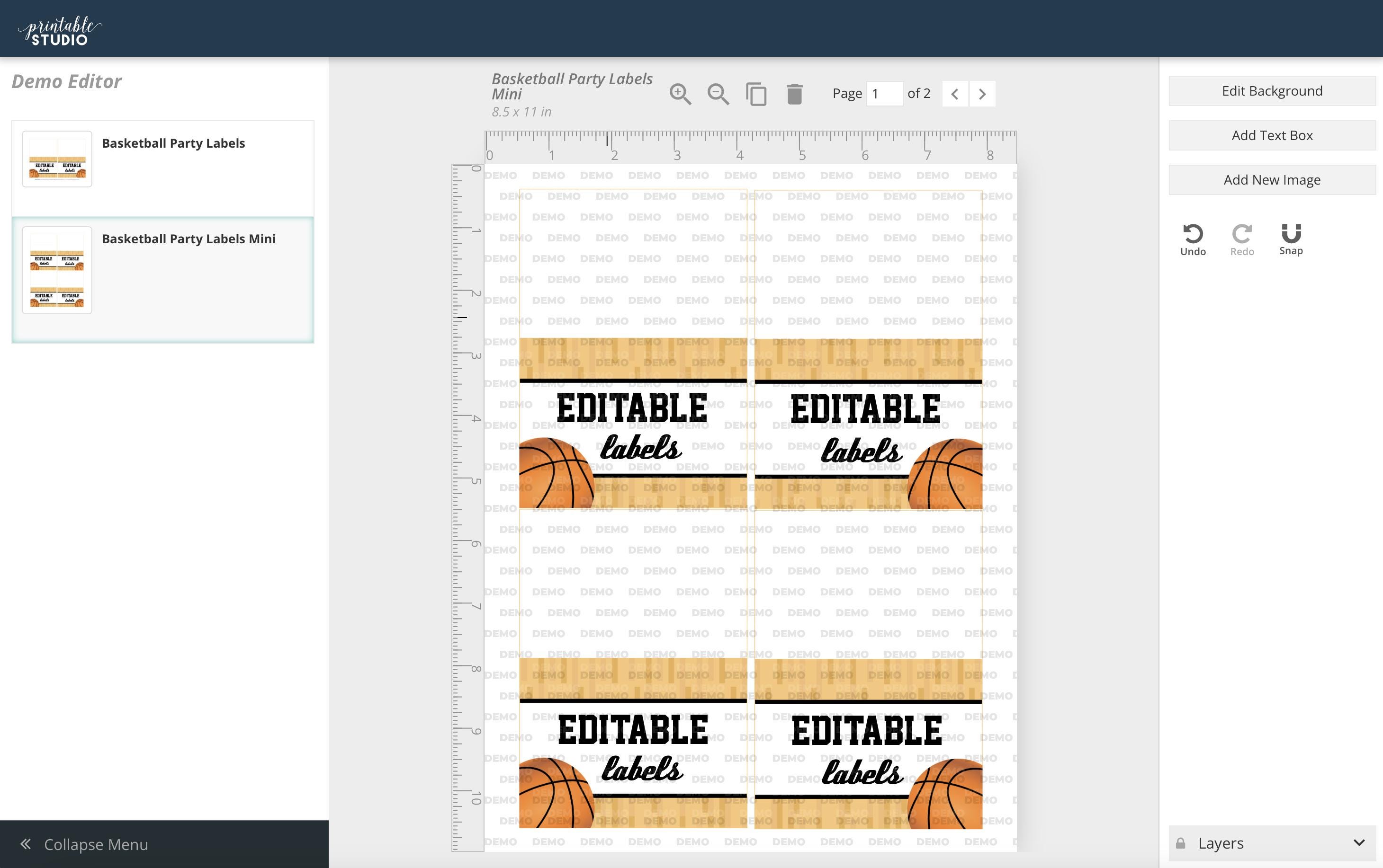 Basketball Party Food Labels INSTANT DOWNLOAD - Basketball Birthday ...