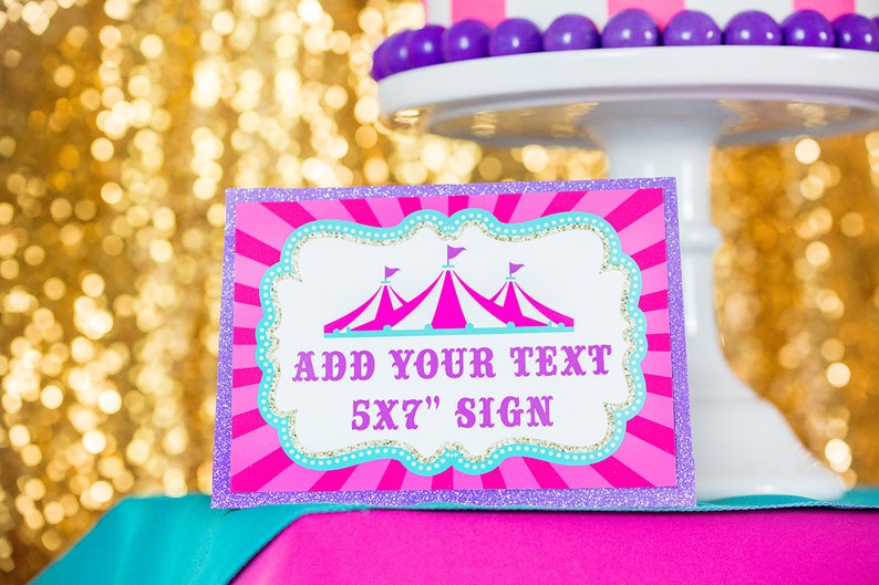 Carnival Party Signs Instant Download Carnival Birthday Party Signs Circus Party Signs Pink Carnival Directional Signs by Printable Studio image 3