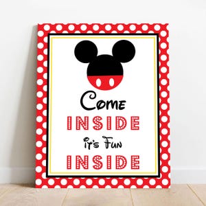 Mickey Party Signs - Instant Download Mickey Mouse Party Signs - Printable Set of Mickey Mouse Birthday Signs image 4