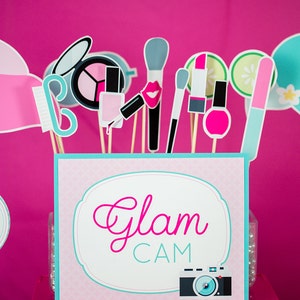 Spa Party Photo Booth Props and Sign - Instant Download Spa Party Photo ...