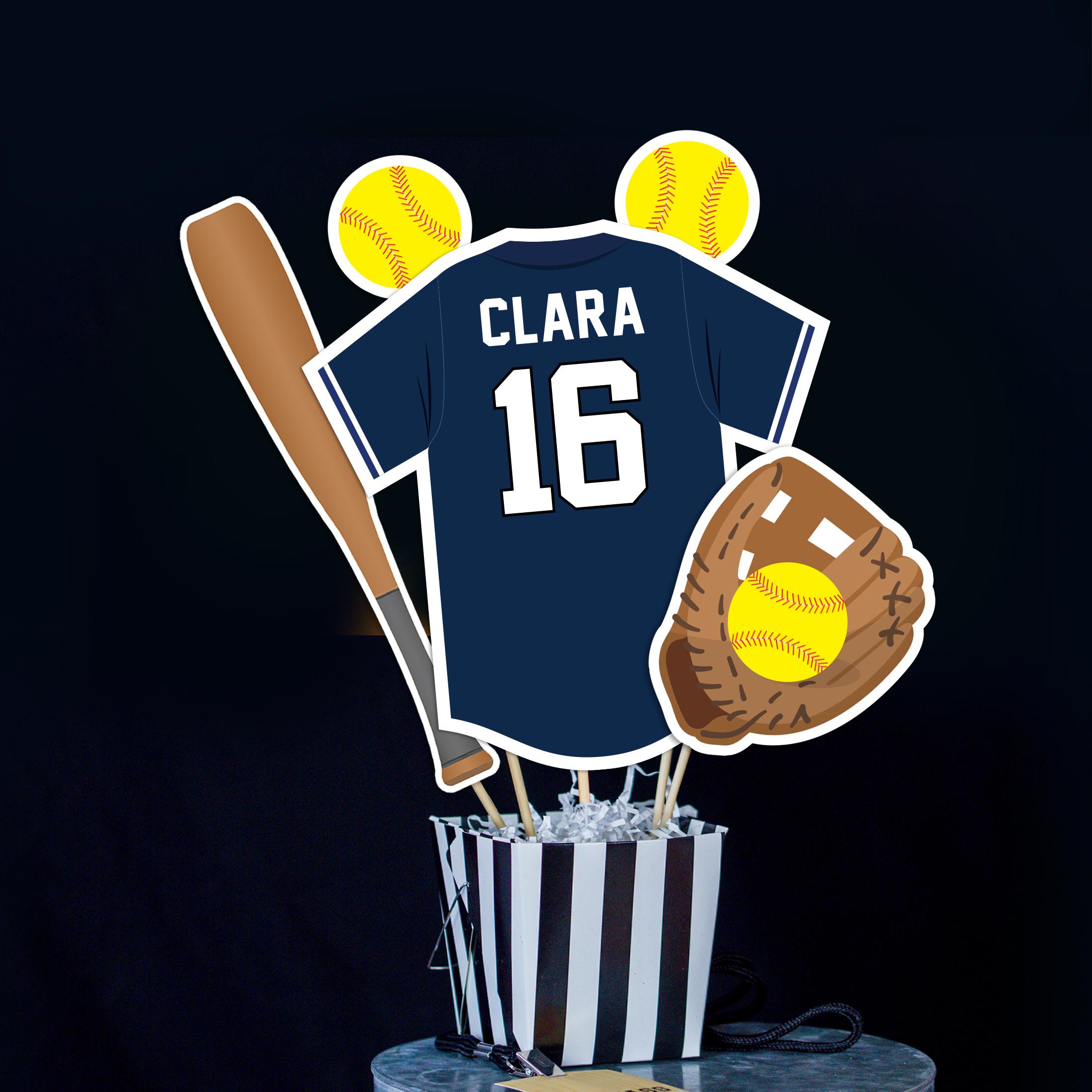 Softball Centerpieces Navy Blue: Printable Graduation Table Decorations ...
