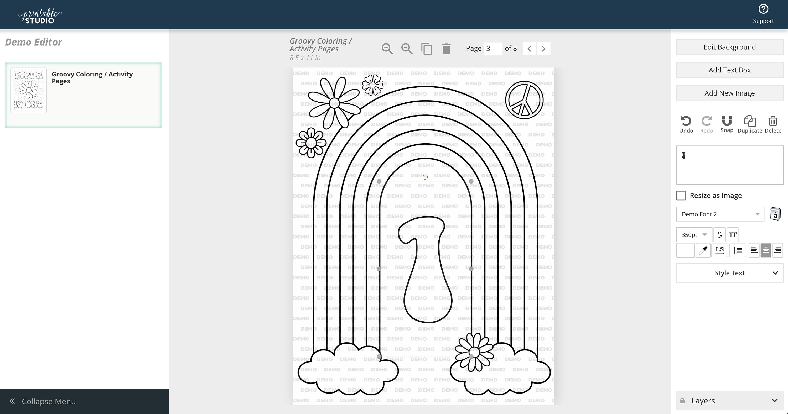 Daisy Coloring Pages Groovy Girl Activity Pages One Groovy Birthday ...