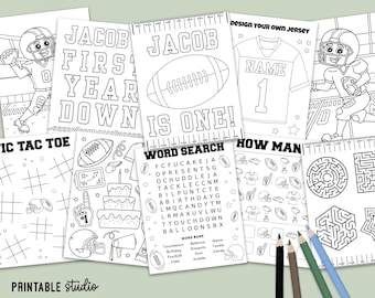 Editable Football Coloring Pages - Printable Football Games & Activity Pages (digital file)