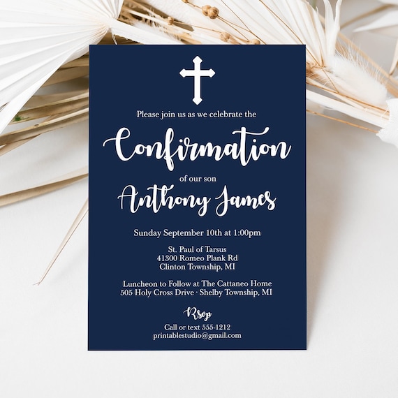 Editable Confirmation Invitations Custom Confirmation Card & Invite