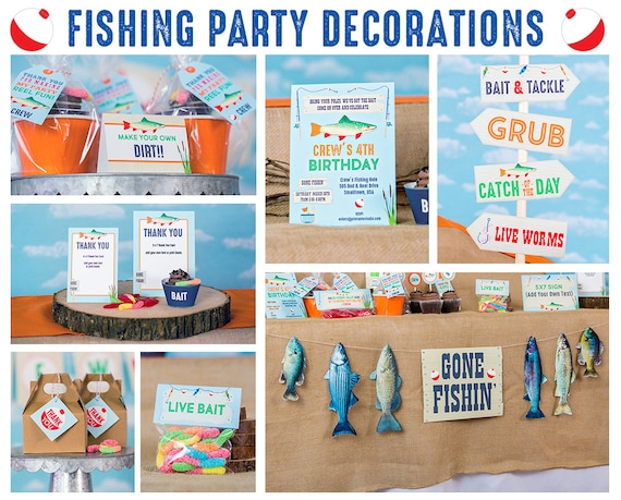 Fishing Party Decorations Instant Download Gone Fishing Party