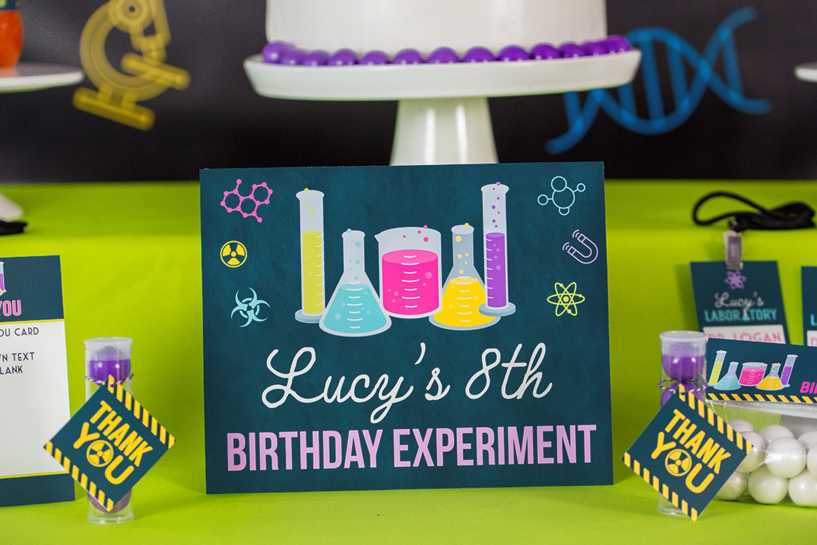 Girls Science Party Decorations Girls Science Birthday Etsy