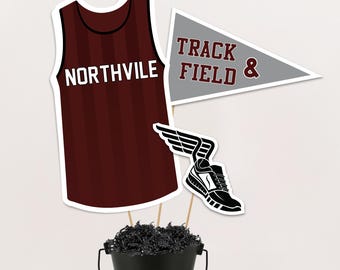 Maroon Track Banquet Centerpieces, Cross Country Centerpieces (Digital Download)