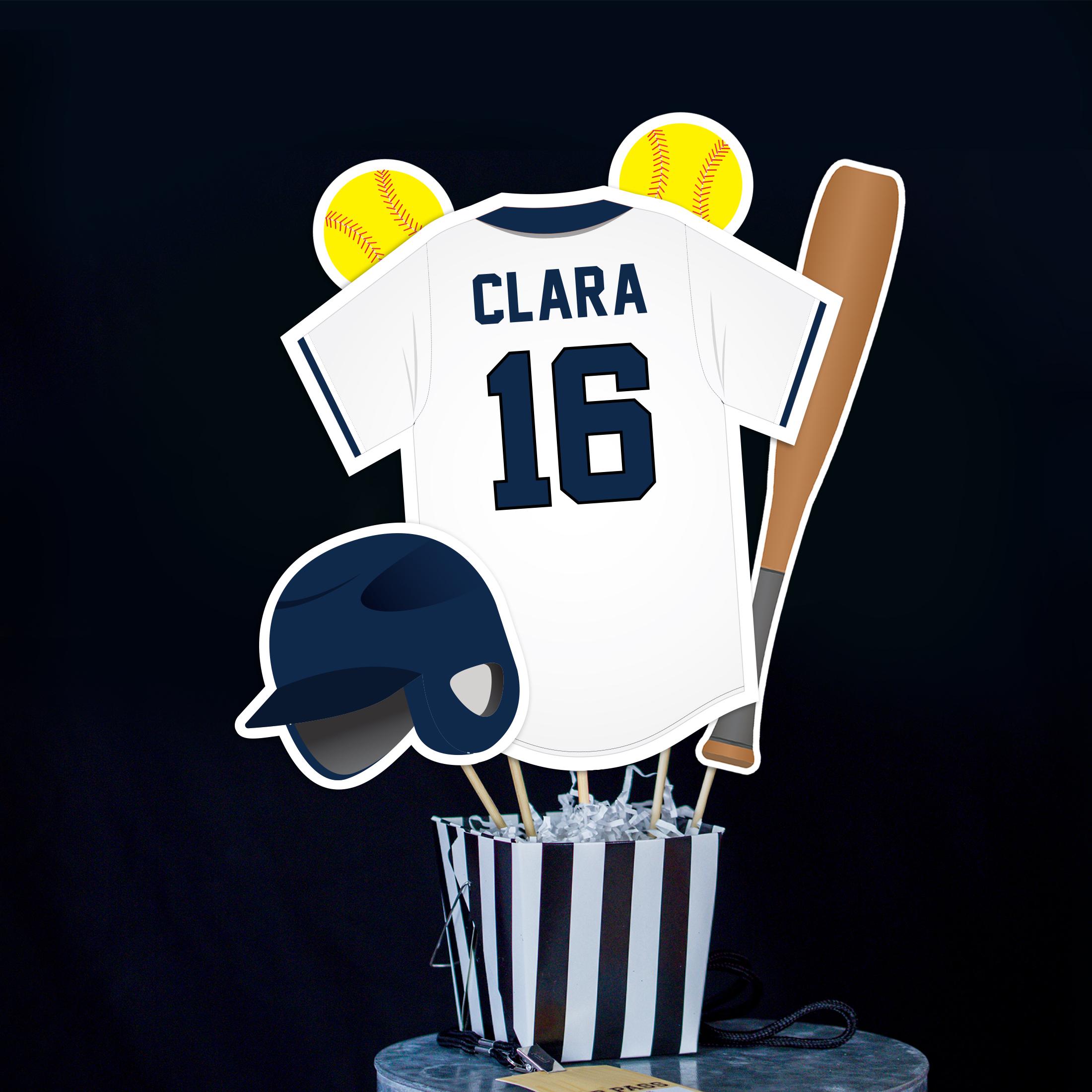 Softball Centerpieces Navy Blue: Printable Graduation Table Decorations ...