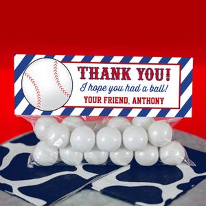 Baseball Party Favor Bag Topper INSTANT DOWNLOAD - Baseball Party Treat Bag by Printable Studio