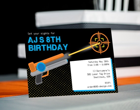 Laser Tag Invitation - Laser Tag Invitation - Laser Tag Party Invitation - Instant Download Laser Tag Invitation by Printable Studio Il_570xn