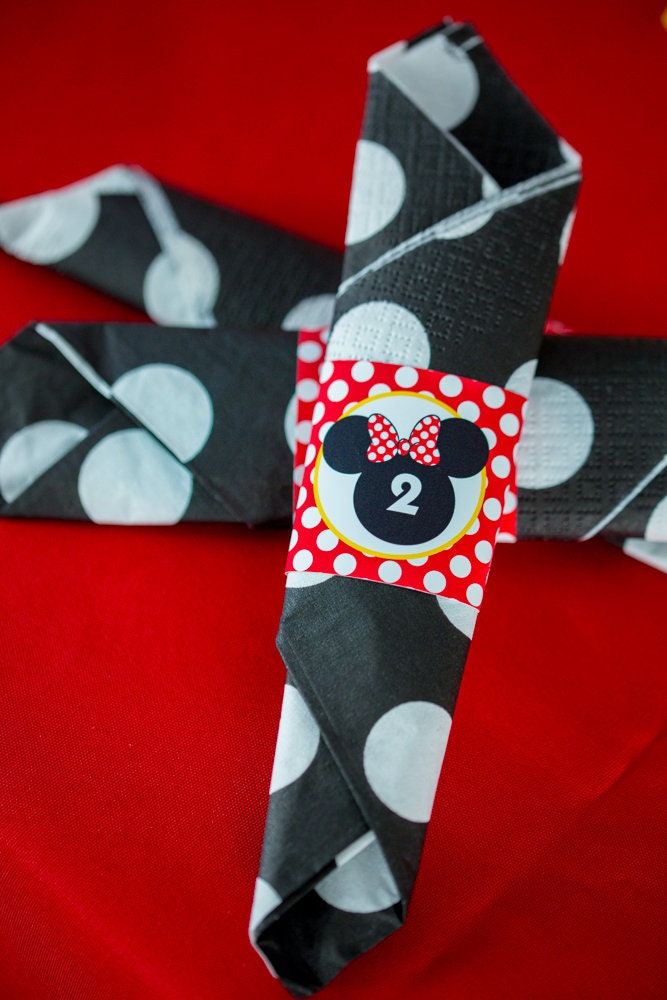 Minnie mouse napkin best sale rings