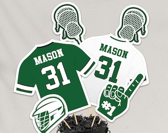 Green Lacrosse Party Centerpieces, Lacrosse Banquet Decorations (digital file)