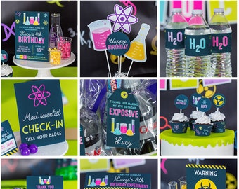 Girls Science Party Decorations - Girls Science Birthday Decorations - STEM Party Decorations - Science Lab Decorations - Science Experiment