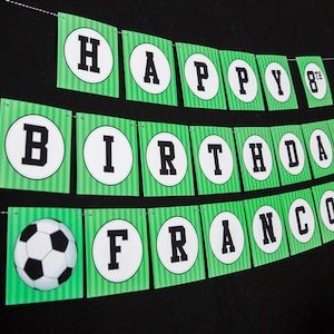 Soccer Birthday Banner Instant Download Soccer Happy Birthday Banner ...