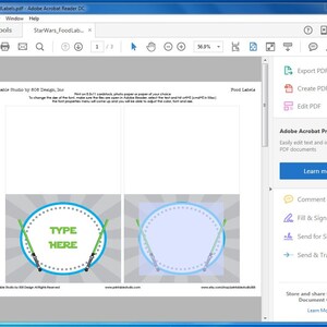 Star Wars Food Labels INSTANT DOWNLOAD Jedi Stars Wars Birthday Party by Printable Studio image 2