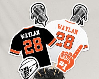 Centrotavola Lacrosse in Nero Arancione Centrotavola per Feste di Lacrosse stampabili Decorazioni per Banchetto Lacrosse in Nero Arancione Raccolta Fondi Lacrosse