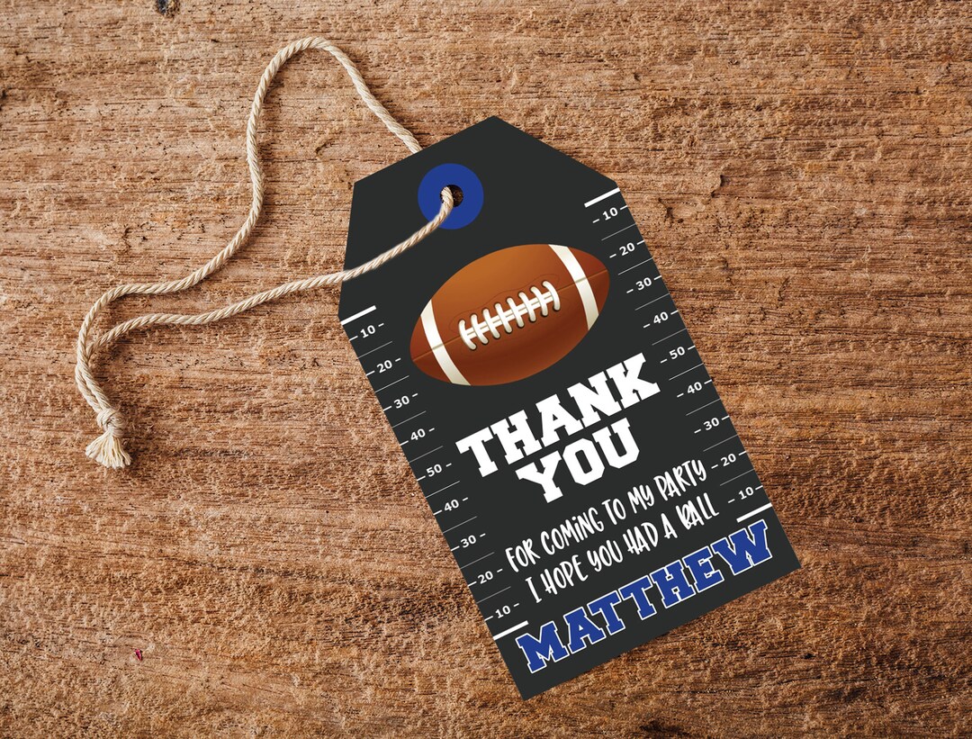 Football Favor Tags Printable Football Party Favor Tags in - Etsy