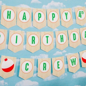 Fishing Party Birthday Banner Instant Download Printable Fishing ...