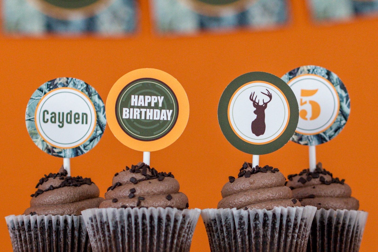Hunting Cupcake Topper Printable Deer Hunting Party Cupcake - Etsy