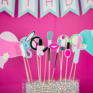 Spa Party Photo Booth Props and Sign - Instant Download Spa Party Photo ...
