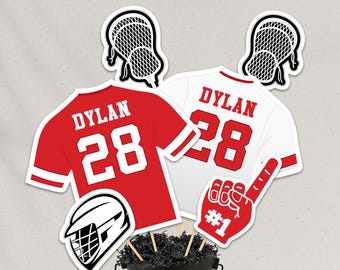Red Lacrosse Centerpieces, Lacrosse Banquet Decorations (digital file)