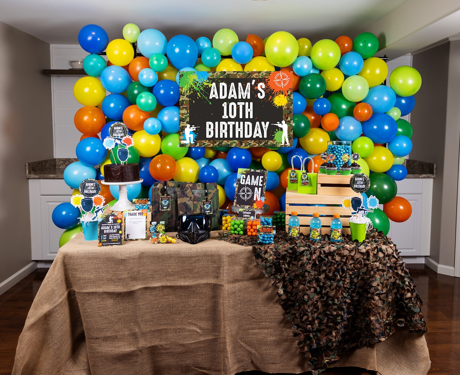 Paintball Party Decorations Paintball Birthday Decorations Etsy