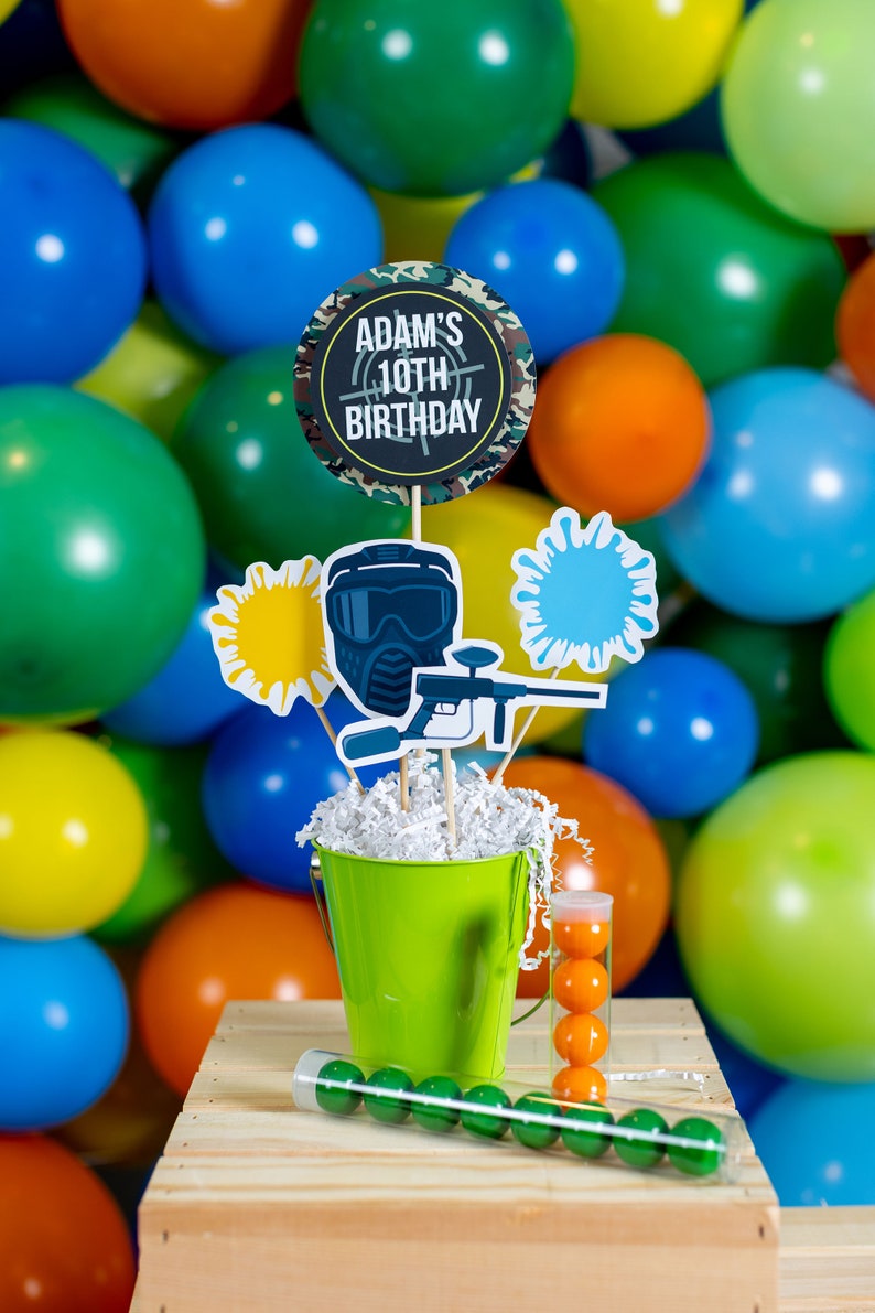 Paintball Party Decorations Paintball Birthday Decorations Etsy