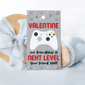 Boys Valentine Video Game Valentine You Are Next Level Valentine&#39;s Day Tag Editable Gamer Valentine&#39;s Day Tag Video Game Class Valentine
