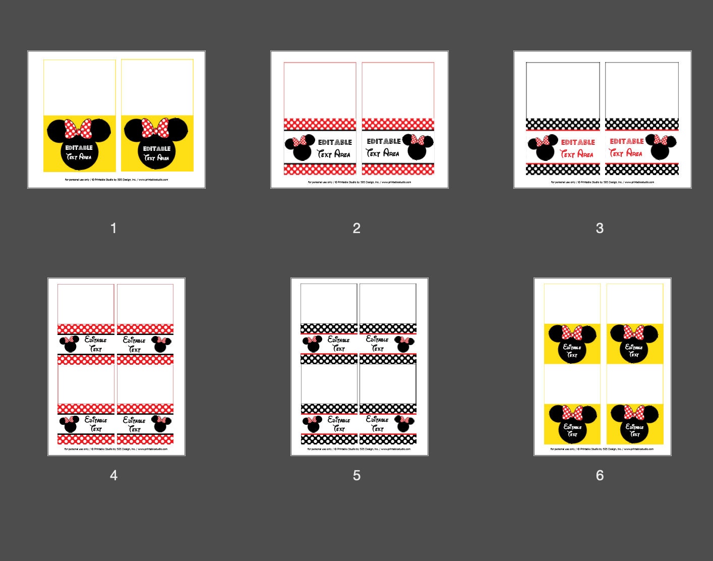 Minnie Mouse Party Food Labels INSTANT DOWNLOAD Red Minnie | Etsy